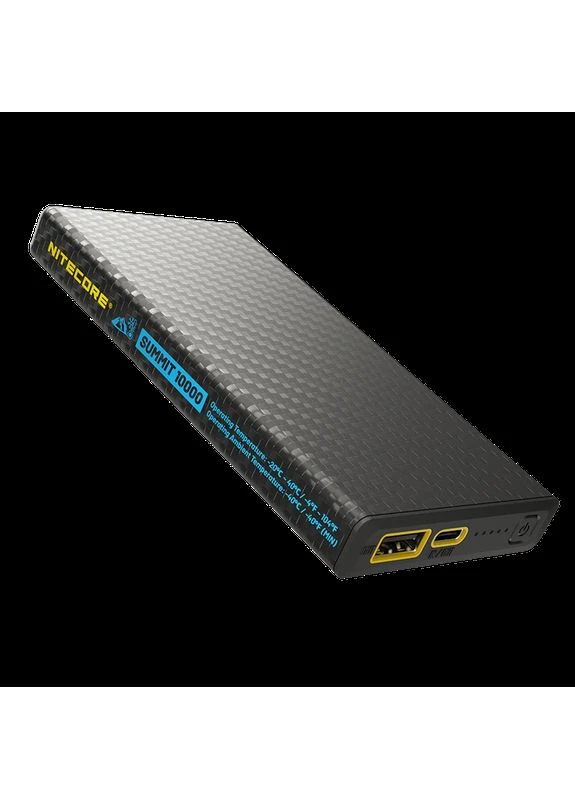 Зовнішній зарядний пристрій Power Bank SUMMIT 10000 (38,5W, QC 3.0, 10000mAh, з функцією підігріву, IPX5, чорний) Nitecore (394951654)