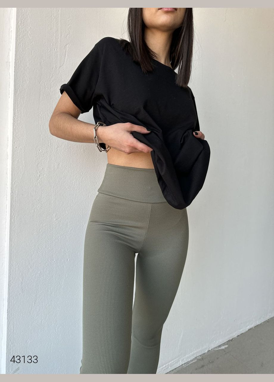 Легінси з високою посадкою в рубчик Liton (303775554)