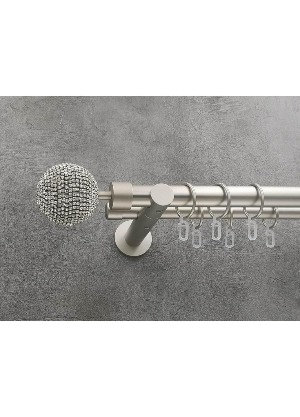 Карниз Емпреса гладкая штанга двойной универсальный 25/19 мм 200 см Сатин Quadrum (352782728)