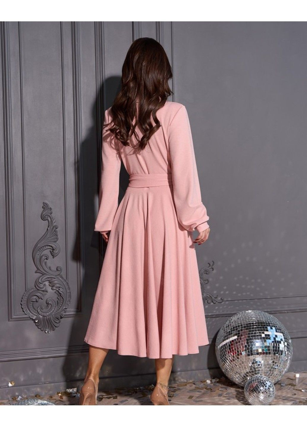 Розовое вечернее платья 14960 розовый ISSA PLUS