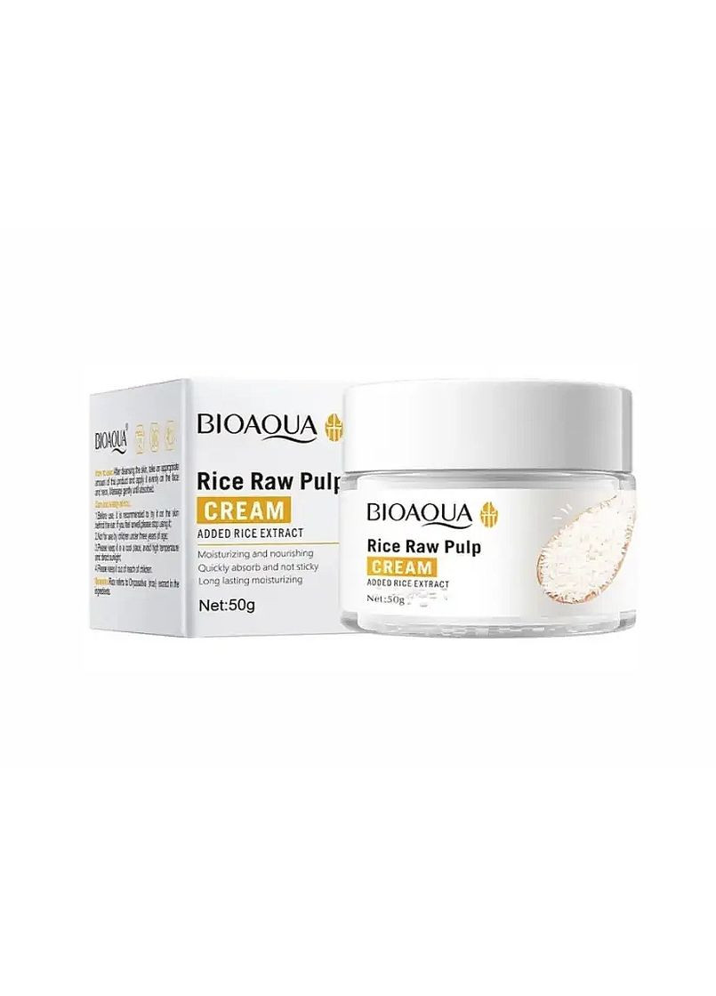 Крем для питания кожи лица Rice Raw Pulp Face Cream 50g (1554121-44583638) Bioaqua (368632924)