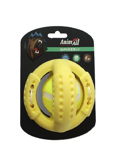 Іграшка GrizZzly для собак, тенісний м'яч, жовтий, 11.2 см AnimAll (335419072)