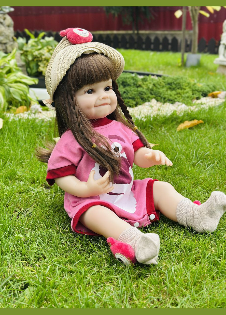 Реалистичная кукла реборн девочка 55 см с аксессуарами и одеждой Reborn (327096518)