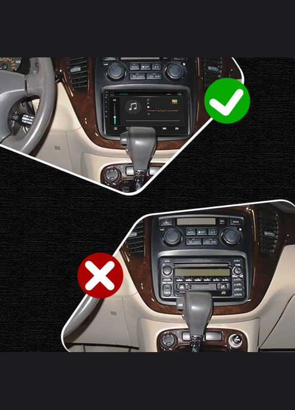 Штатна магнітола 9" для Toyota Highlander I (U20) Рестайлінг 2003-2007 6/128Gb 4G Wi-Fi GPS Top 6шт Lesko (336202260)