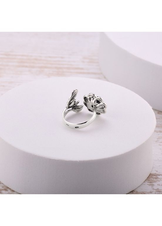 Кільце срібне квітка Калачики Granat 925 Zirkon розмір Skifska Etnika (364202765)