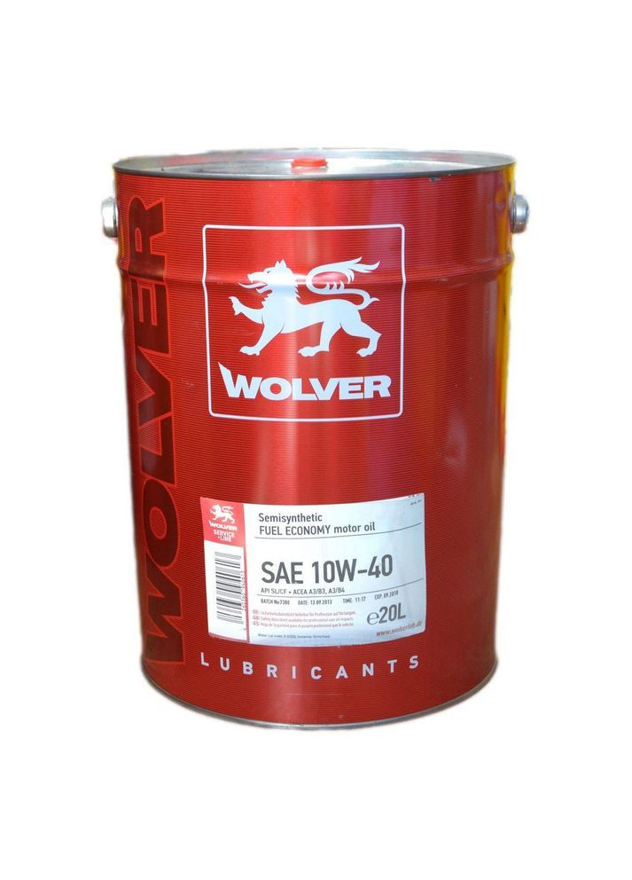 Автомобільна моторна олива Super Traffic 10W-40 20л Wolver (352761910)