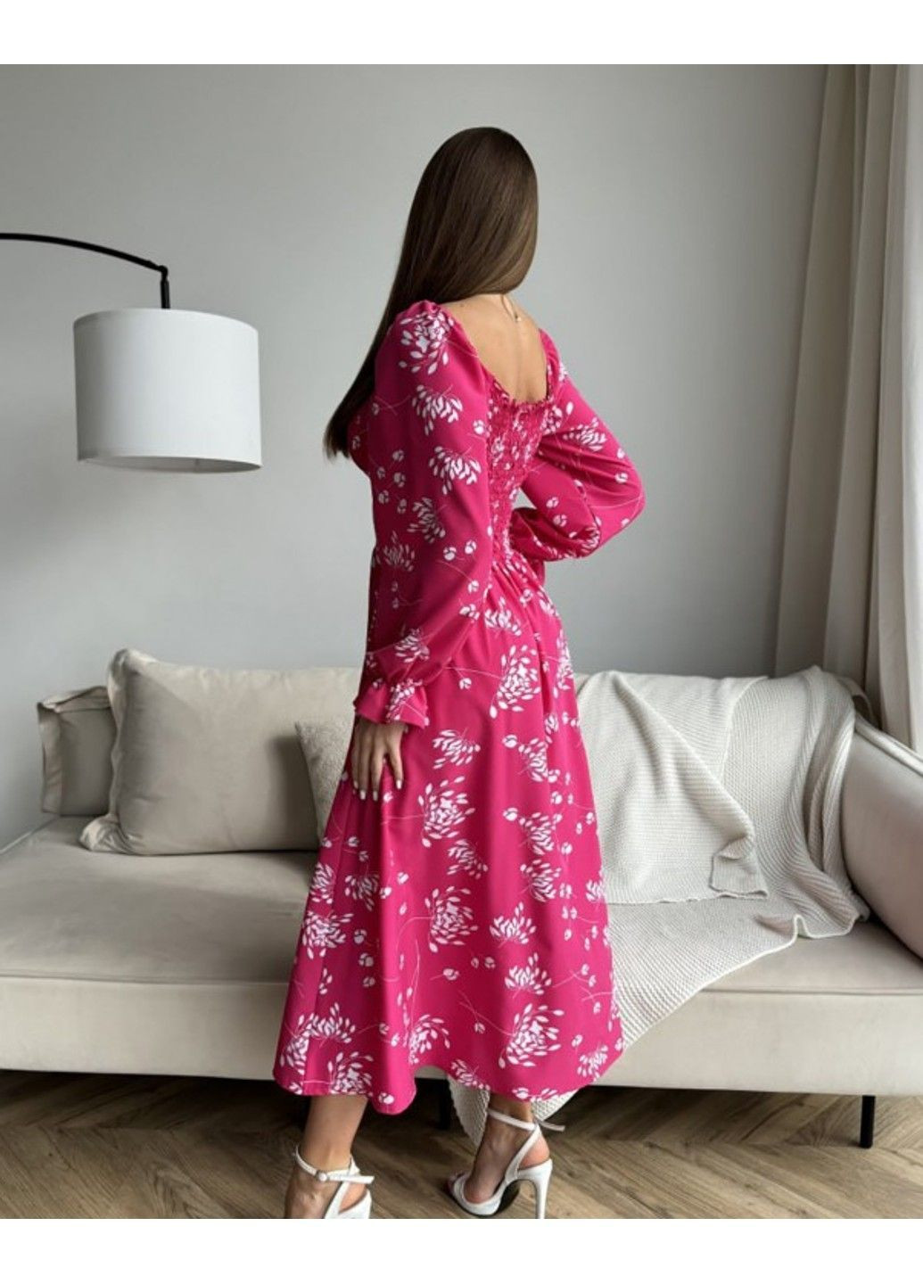 Малиновое повседневный платье sa-510 xxl малиновый ISSA PLUS