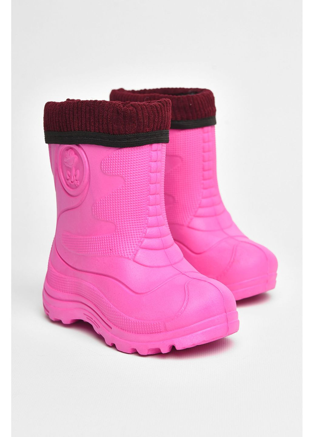 Осенние сапоги пена детские розового цвета со сьемным носком Let's Shop