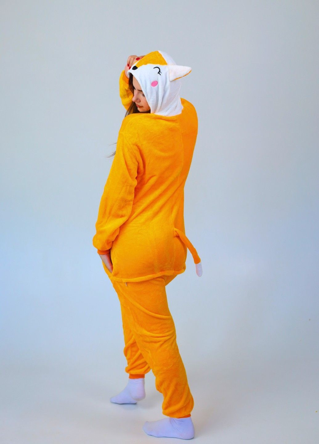 Кигуруми пижама лисица женская комбинезон оранжевый плюшевое Lalapka (362490052)