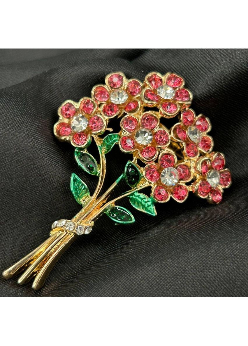 Брошь 4,5х6 см "Букет" металл - золото Plus-plus (352744529)