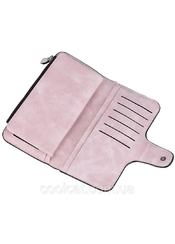 Стильний замшевий гаманець клатч (19 х 10,5 х 2 см) Forever Пудра / Жіночий гаманець із еко замші Baellerry (370624629)