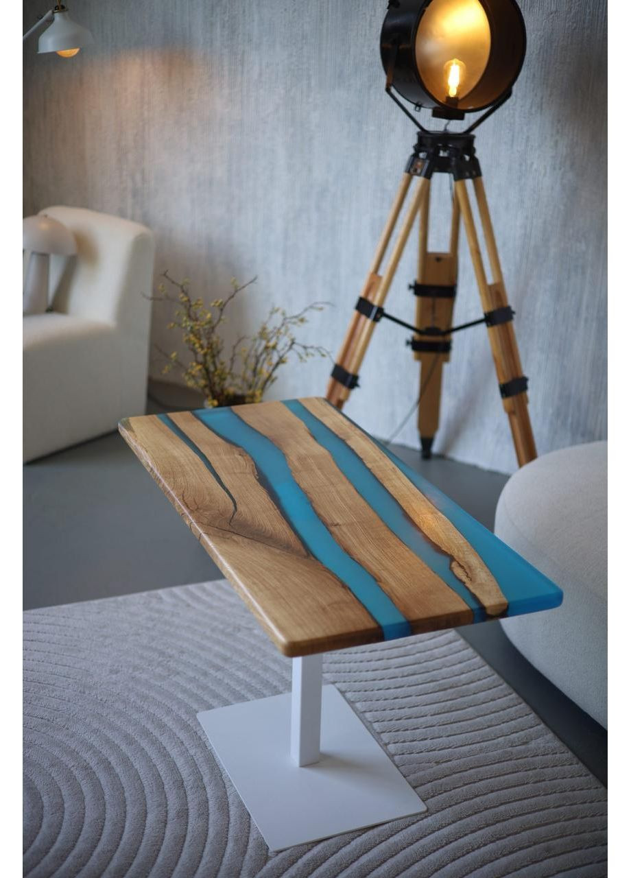 Столик журнальний дерево + епоксидна смола «Прямокутний, №1» 108,5x52,5 см (2240042) Vitan (365877228)