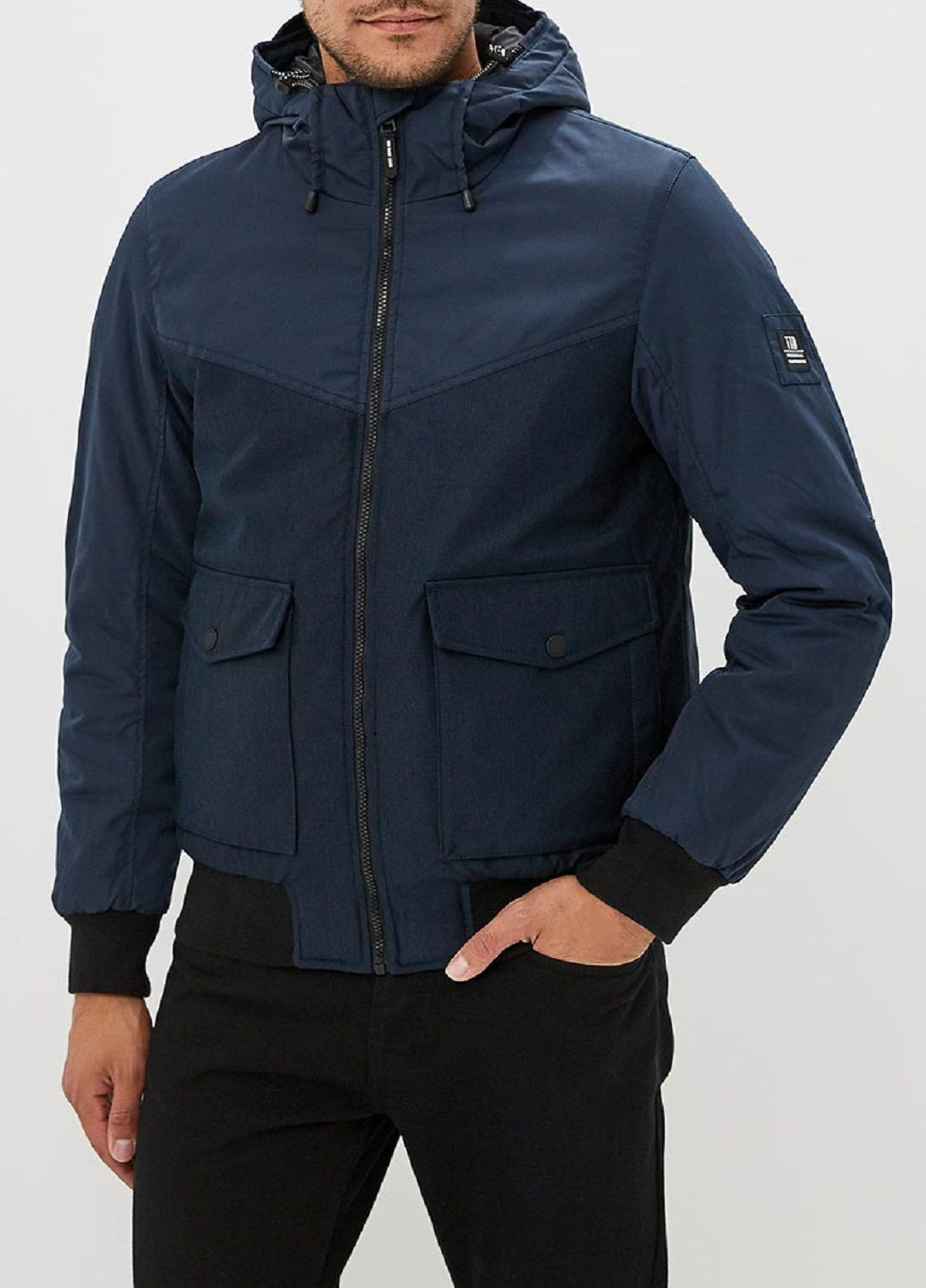 Темно-синяя демисезонная куртка Tom Tailor