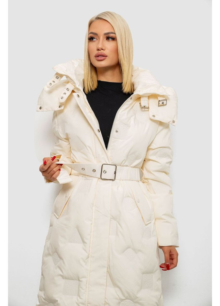 Молочна зимня куртка жіноча зимова Ager 244R5609