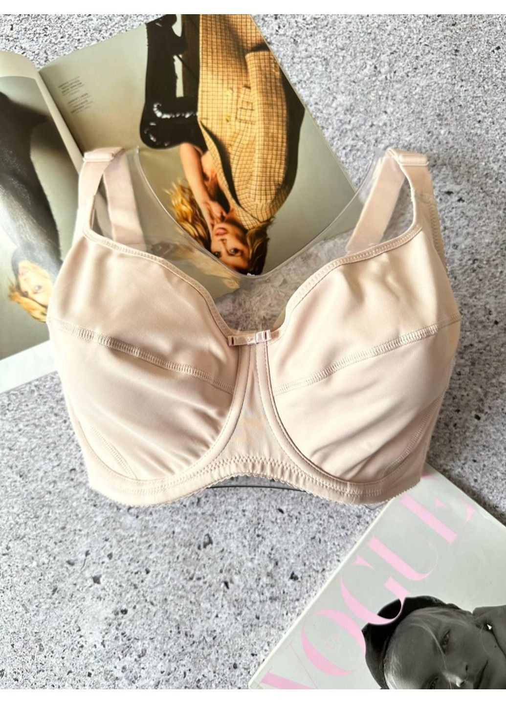 Пудровый бюстгальтер без поролона пудровый ORIETTA AVEC