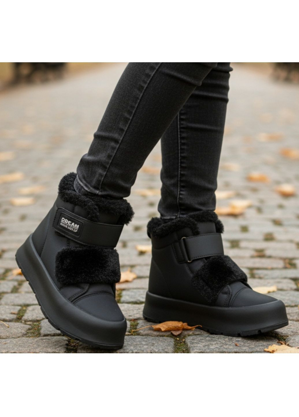 Зимові черевики на липучках дутики на овчині утеплені хайтопи на зиму для підлітка дівчини Tom.M (364117357)