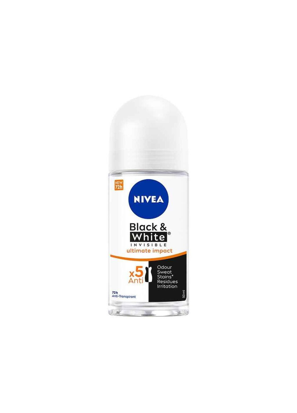 Антиперспирант роликовый 50мл жен. Черное и Белое Невидимый ULTIMATE IMPACT Nivea (354346047)