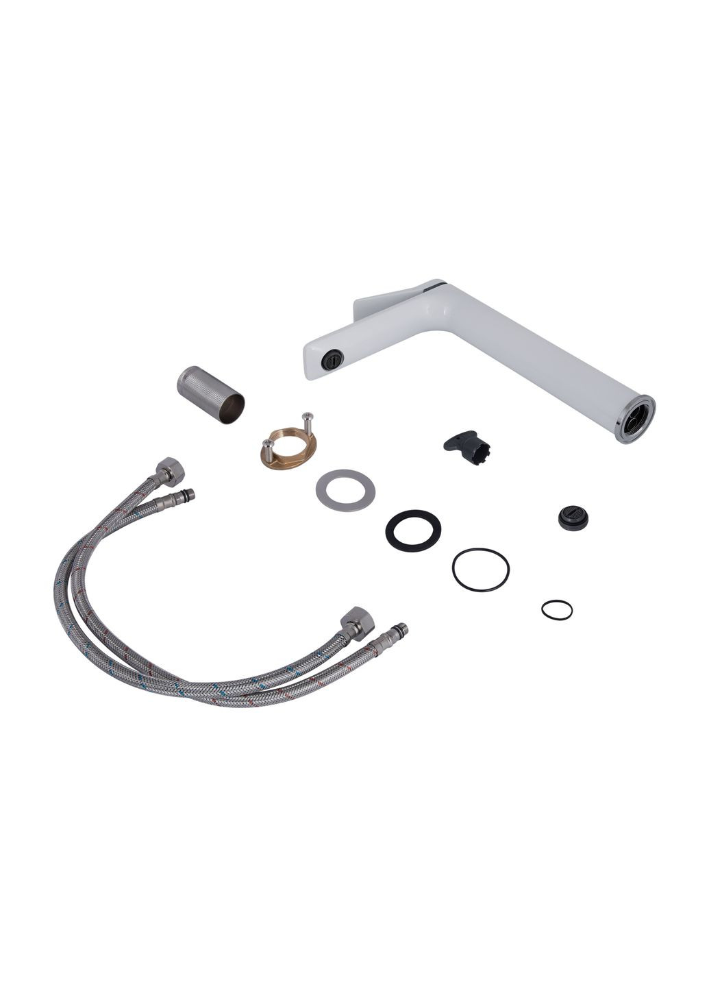 Смеситель для раковины Presto высокий Chrome/White Qtap QTPRE269CRW45577 (346492690)