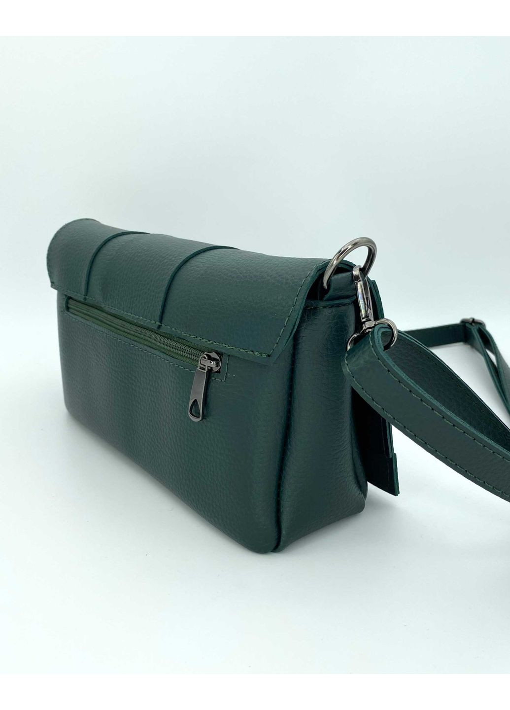 Жіноча сумка Ірма зелена екокожа молодіжна м'яка для повсякденного використання з магнітом та блискавкою ProDobro (367265036)