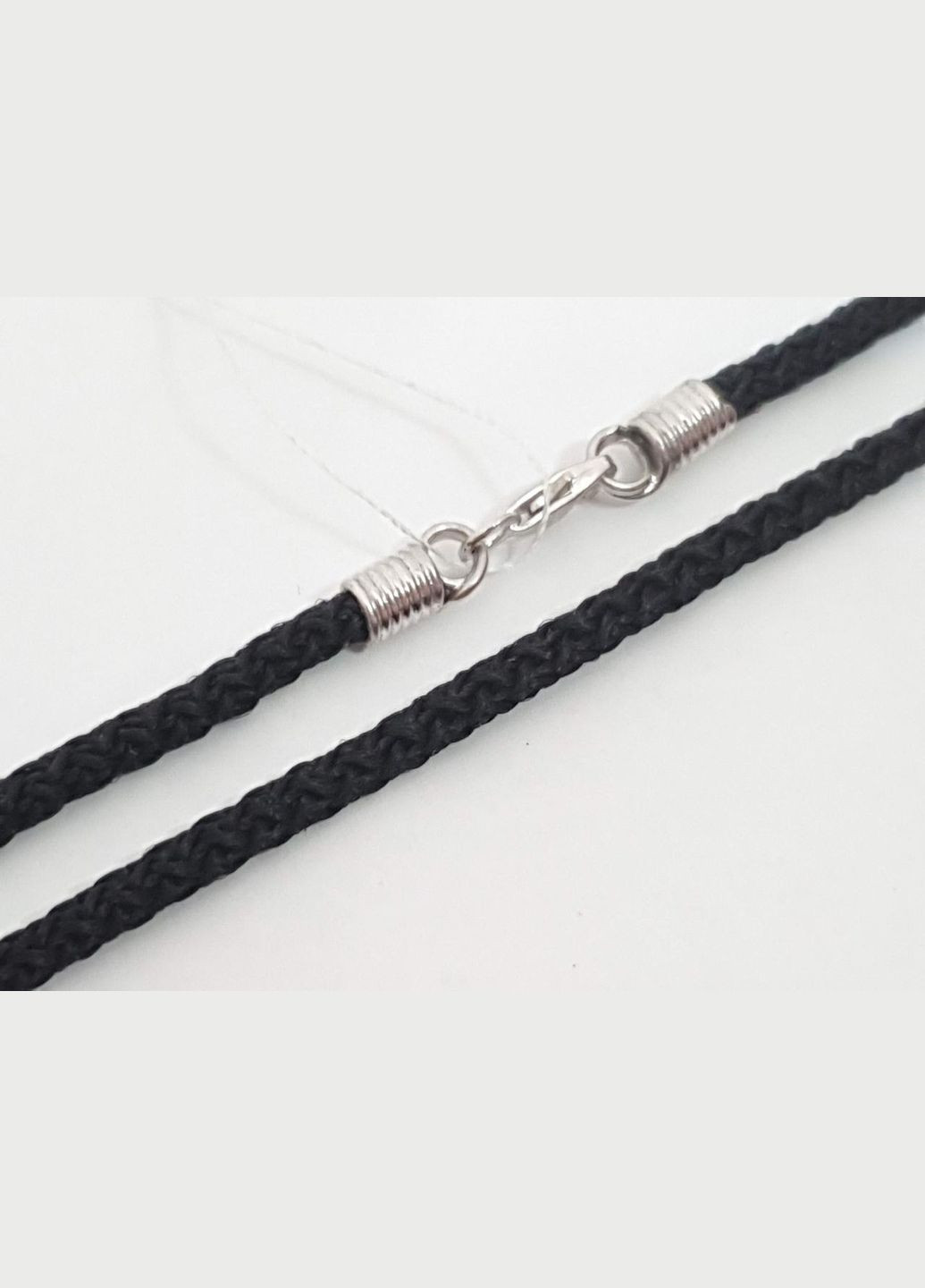 Ювелірний шнурок з текстилю з срібним вставками. 301/Р 40 Малина (315396660)