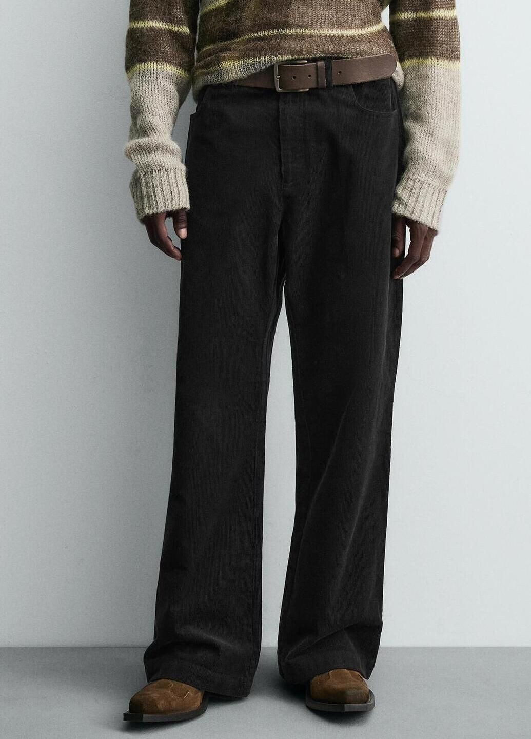 Черные кэжуал демисезонные брюки Zara