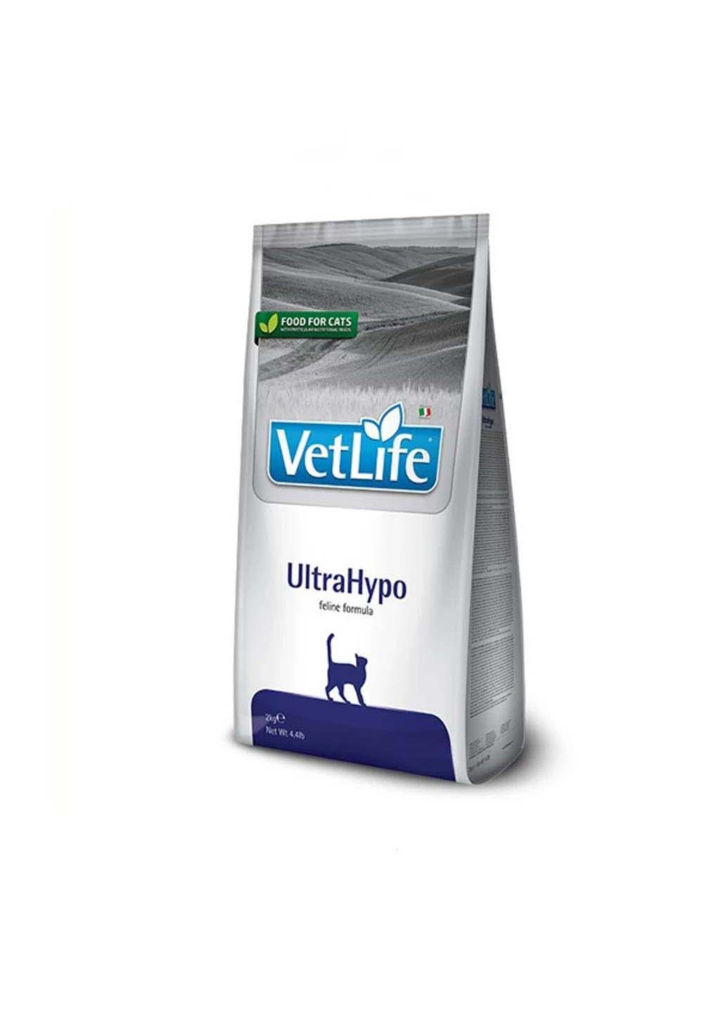Сухой лечебный корм для кошек Vet Life UltraHypo диет. питание, при пищевой аллергии, 2 кг Farmina (286473011)