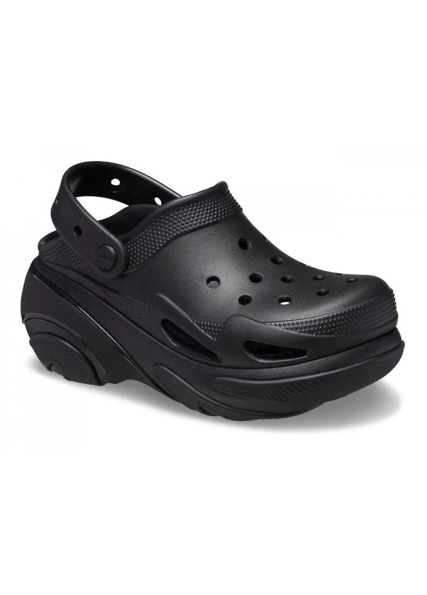 Черные женские кроксы bubble clog triple black 209407 Crocs