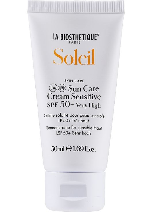 Солнцезащитный крем для чувствительной кожи Soleil Sun Care Cream Sensitive SPF 50+ 50ml (1096960-12165021) La Biosthetique (368610440)