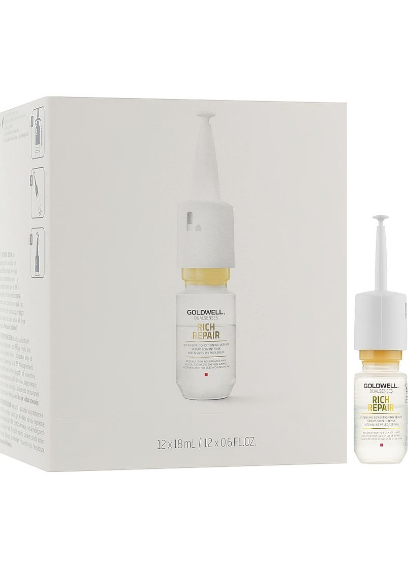 Сыворотка для сухих и поврежденных волос Dualsenses Rich Repair Regeneration Serum 12x18 мл (4021609061984) Goldwell (349754300)
