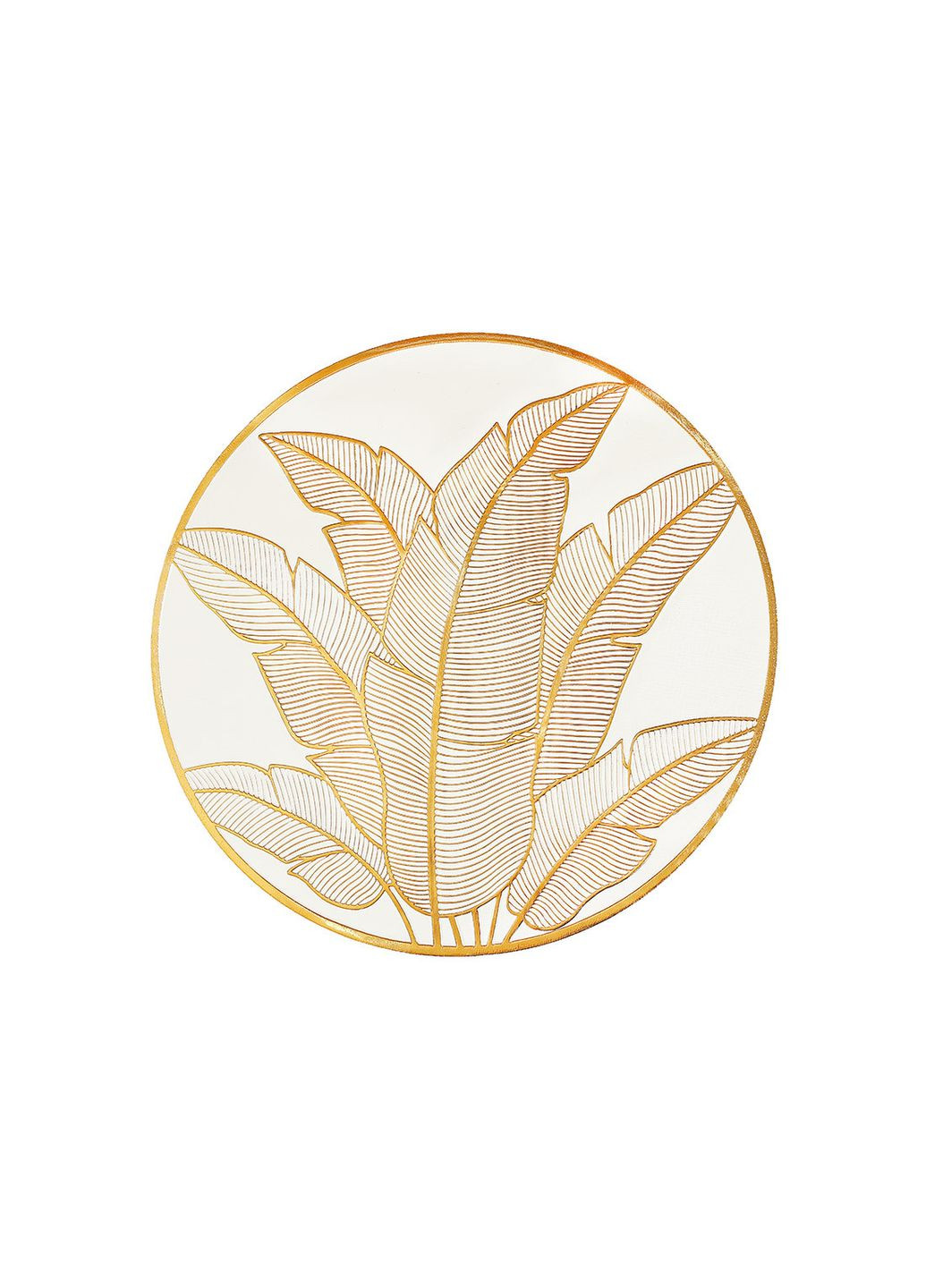 Серветка сервірувальна Floral білий із золотом D38 см 445-183 BonaDi (346490555)