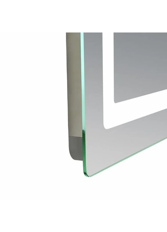 Дзеркало Kubis (KU2) 1000х800 з годинником, з LED-підсвічуванням Touch, з антизапотіванням, з димером, рег. яскравості LIDZ (397039292)