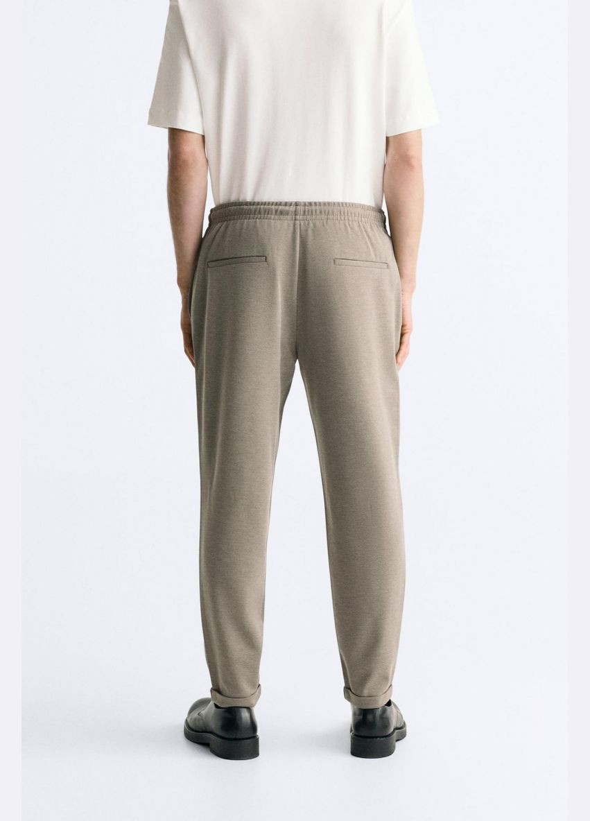 Светло-коричневые спортивные летние брюки Zara