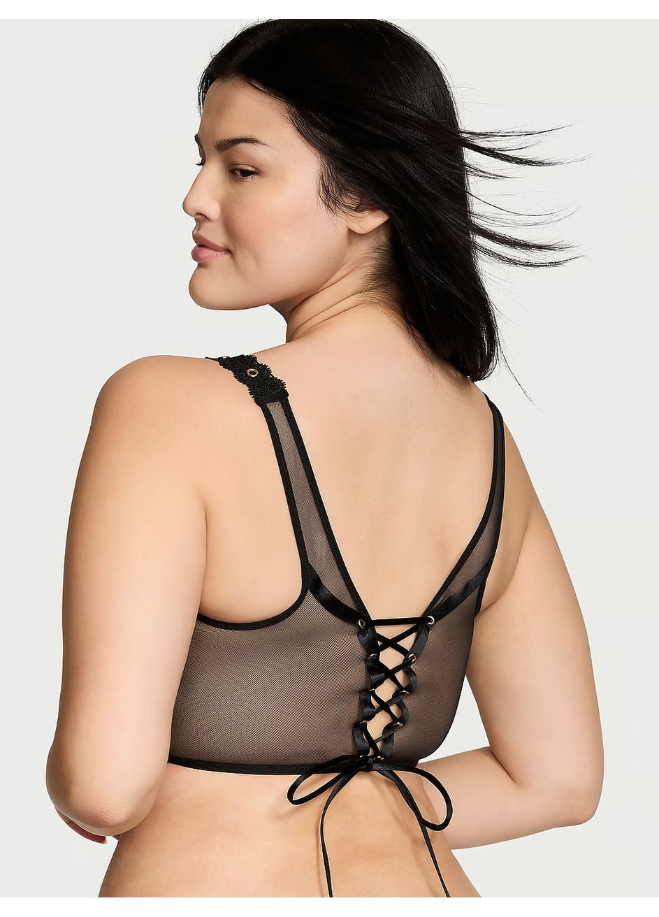 Чорний демісезонний комплект (бюстгальтер, трусики) Victoria's Secret