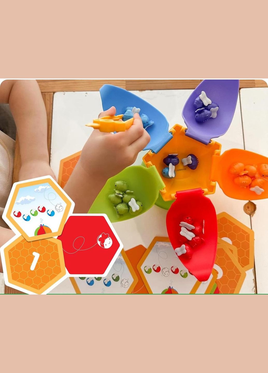 Набор для сортировки и счета Балансирующие пчелы от Blooming Balance Bees Learning Resources (338426027)