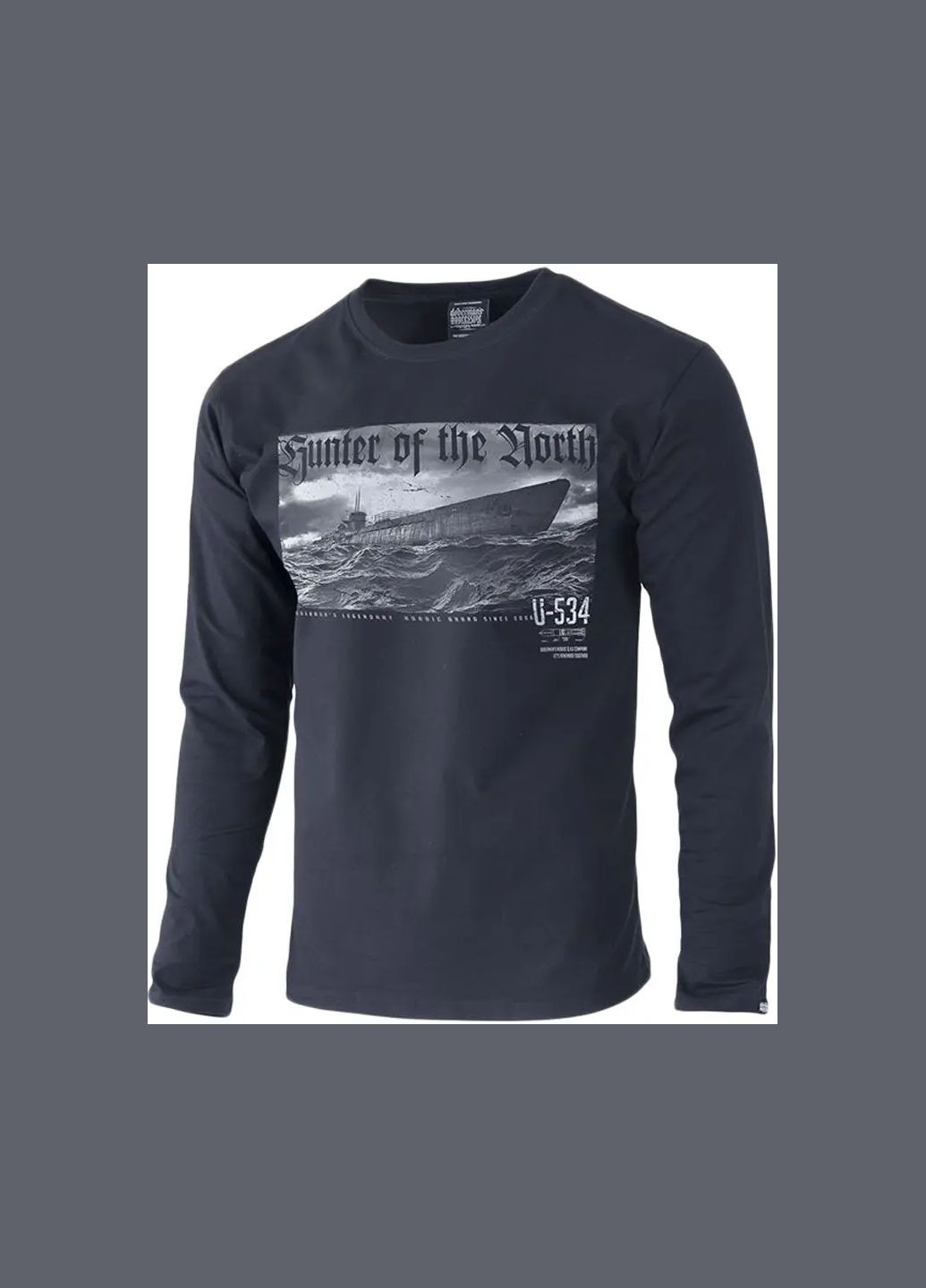 Чорна лонгслів hunter of the north ls189bk Dobermans Aggressive