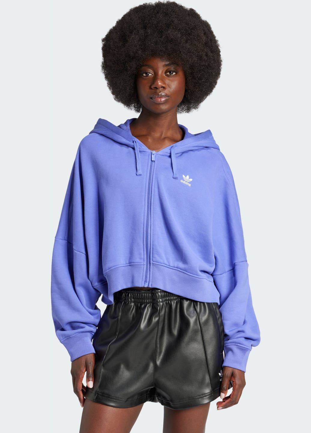 Толстовка Essentials Short Full-Zip French Terry adidas (350612746)
