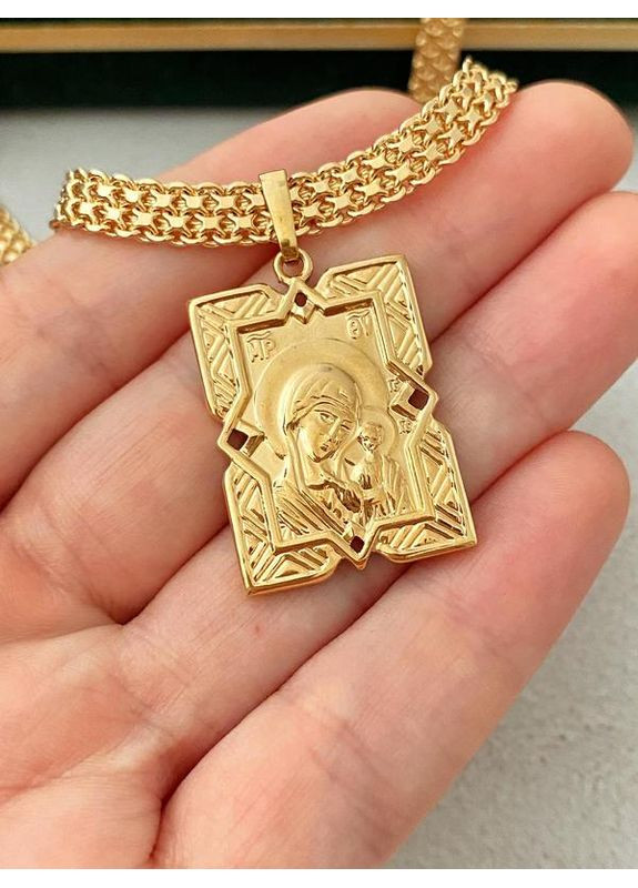 Позолочений Ланцюжок 50см + Кулон. Позолота No Brand (360619702)