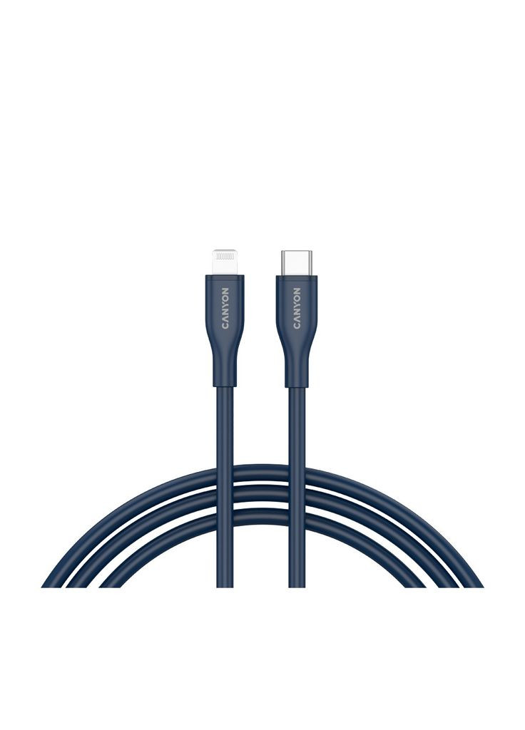 Дата кабеля Blue (m455413) Canyon USB-C to Lightning 1.0m CLNM60 C-L 60W MFI Silicon (367067146)