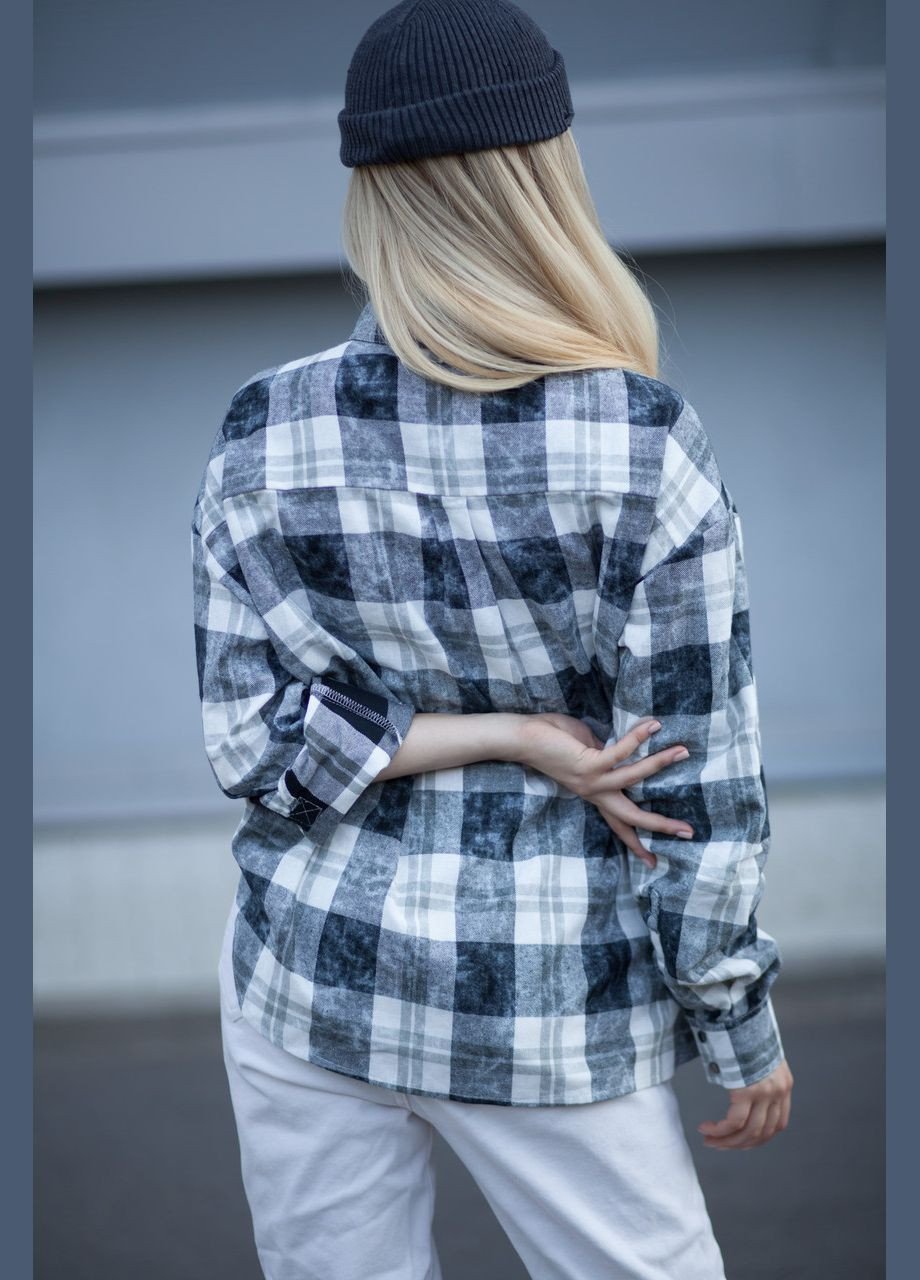 Черная кэжуал рубашка в клетку JUGO с длинным рукавом