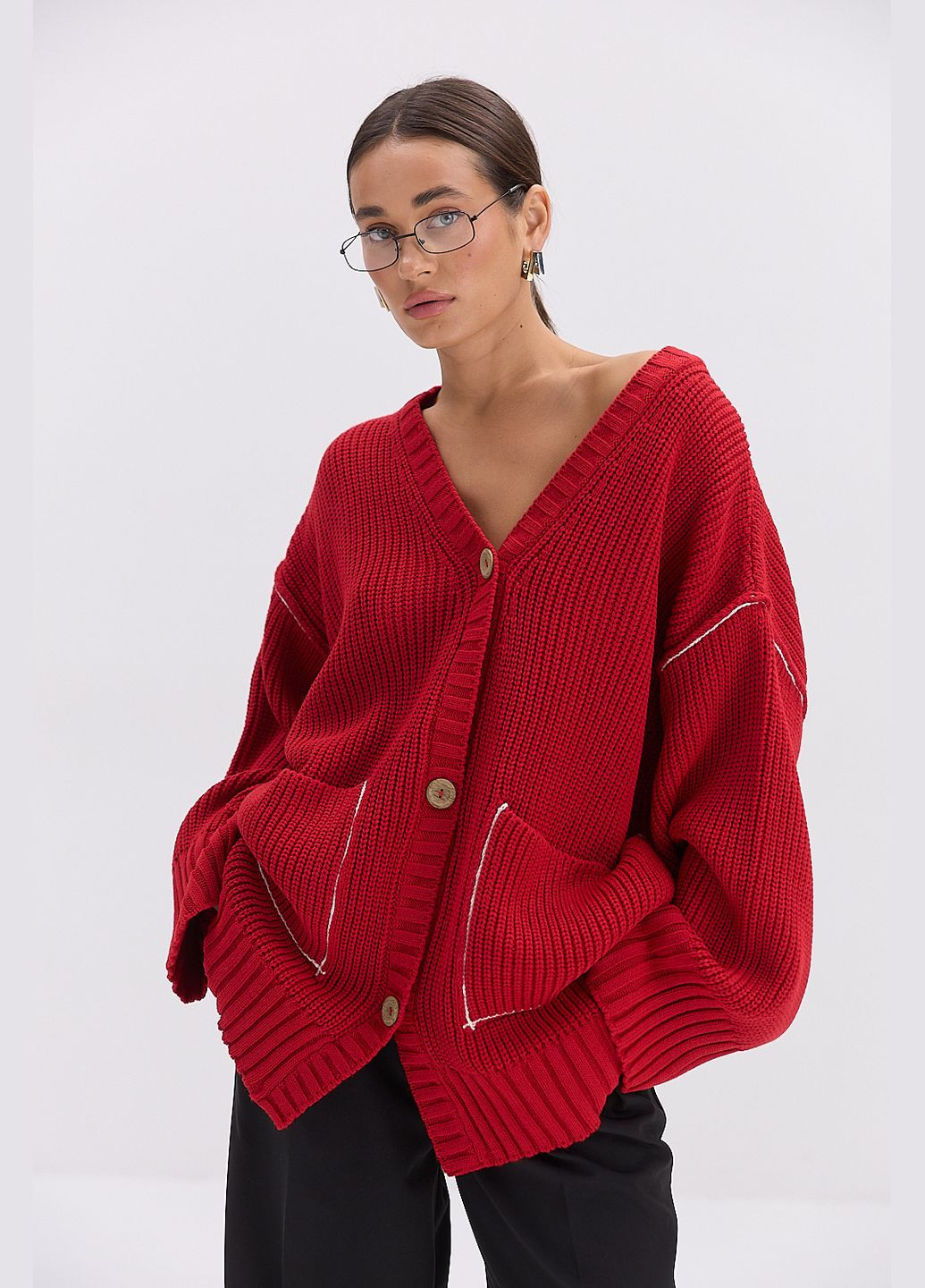 Красный кардиган Arjen