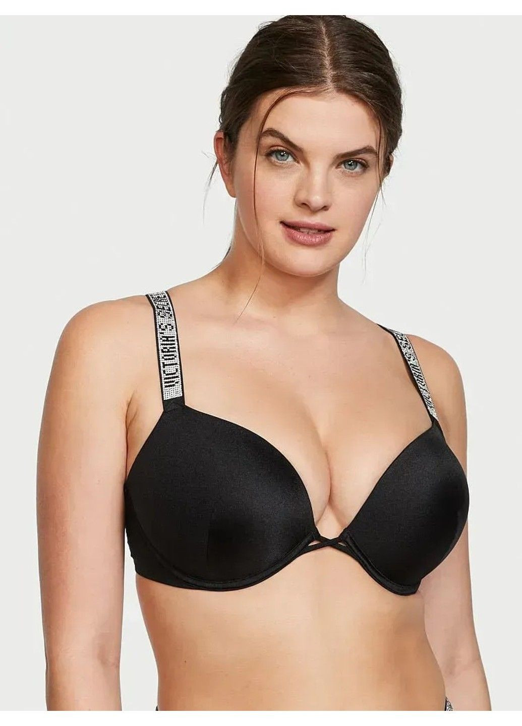 Черный купальник bombshell 2 cup push-up & brazilian bottom раздельный Victoria's Secret