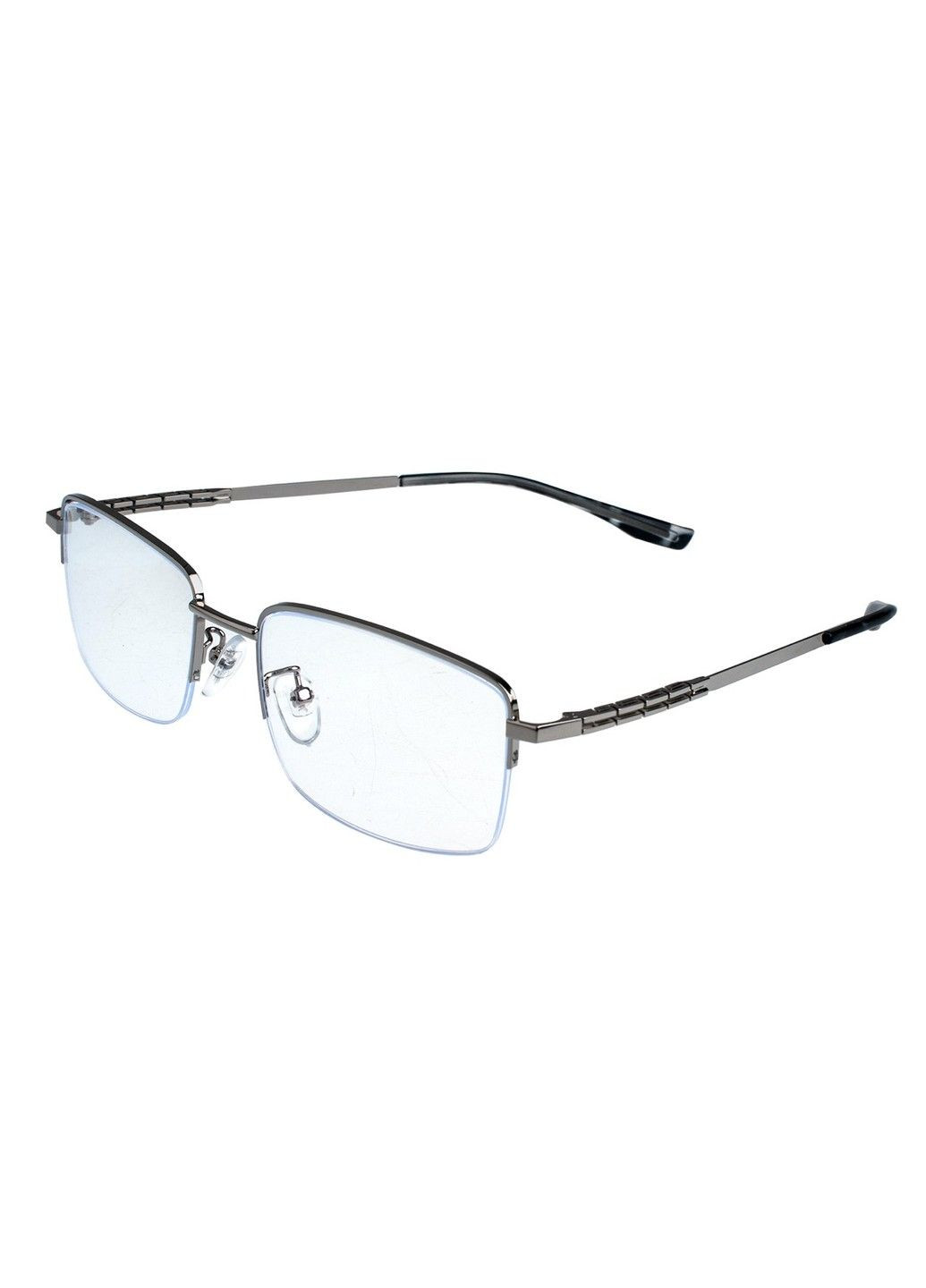 Мужские очки для компьютера прямоугольные в металлической оправе хромовые 2.8163.С2 No Brand (304293478)