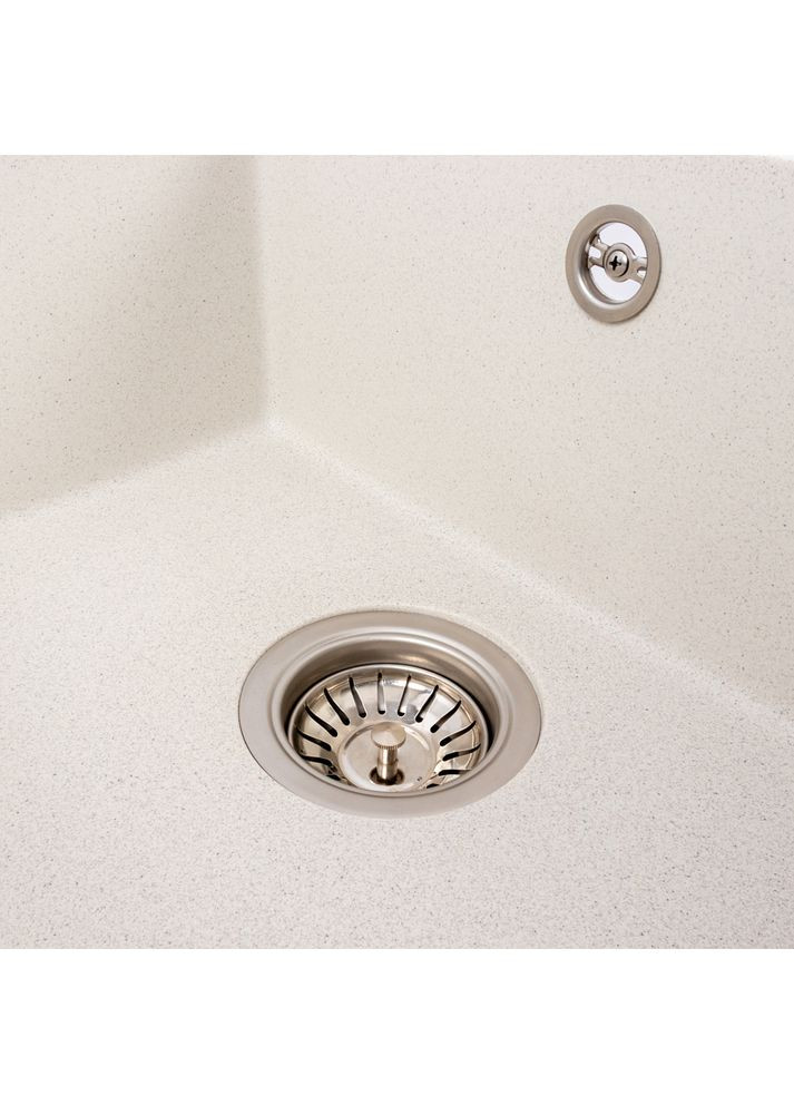 Гранитная мойка 5850 REYNA матовая Белая в точку Valeso (362345954)