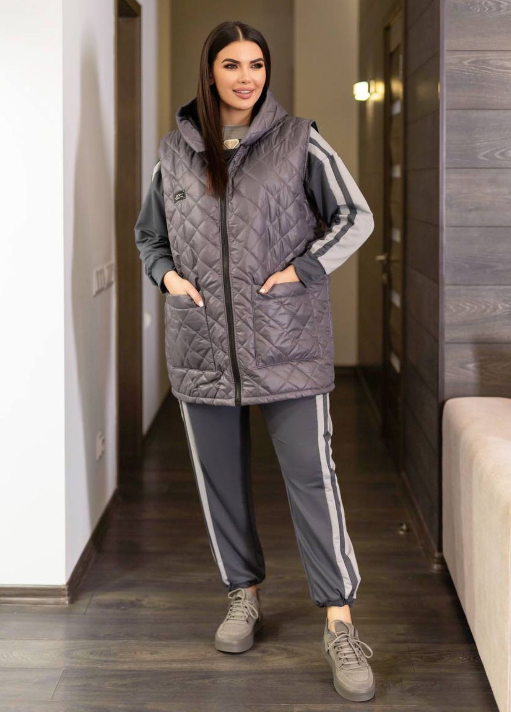 Костюм трійка: Жилет, світшот та штани Україна (322182527)