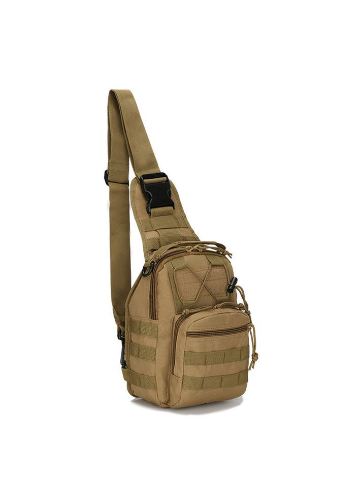 Тактичний однолямковий рюкзак через плече на 5 літрів міська барсетка із системою MOLLE Coyote Tactic (363132372)