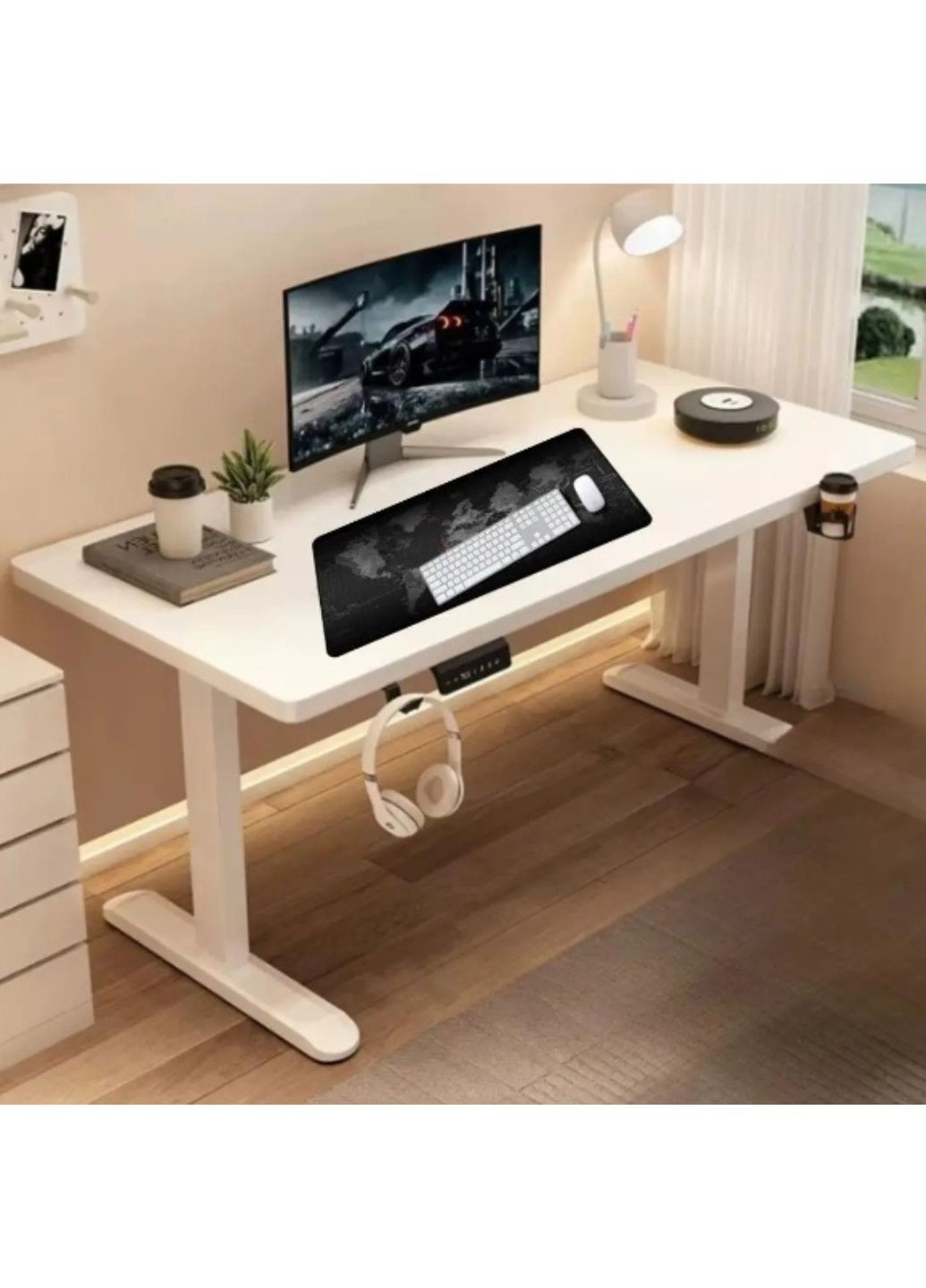 Килимок ігровий для миші та клавіатури Карта світу 80*30 см (КДМ-110-3) No Brand (371809875)