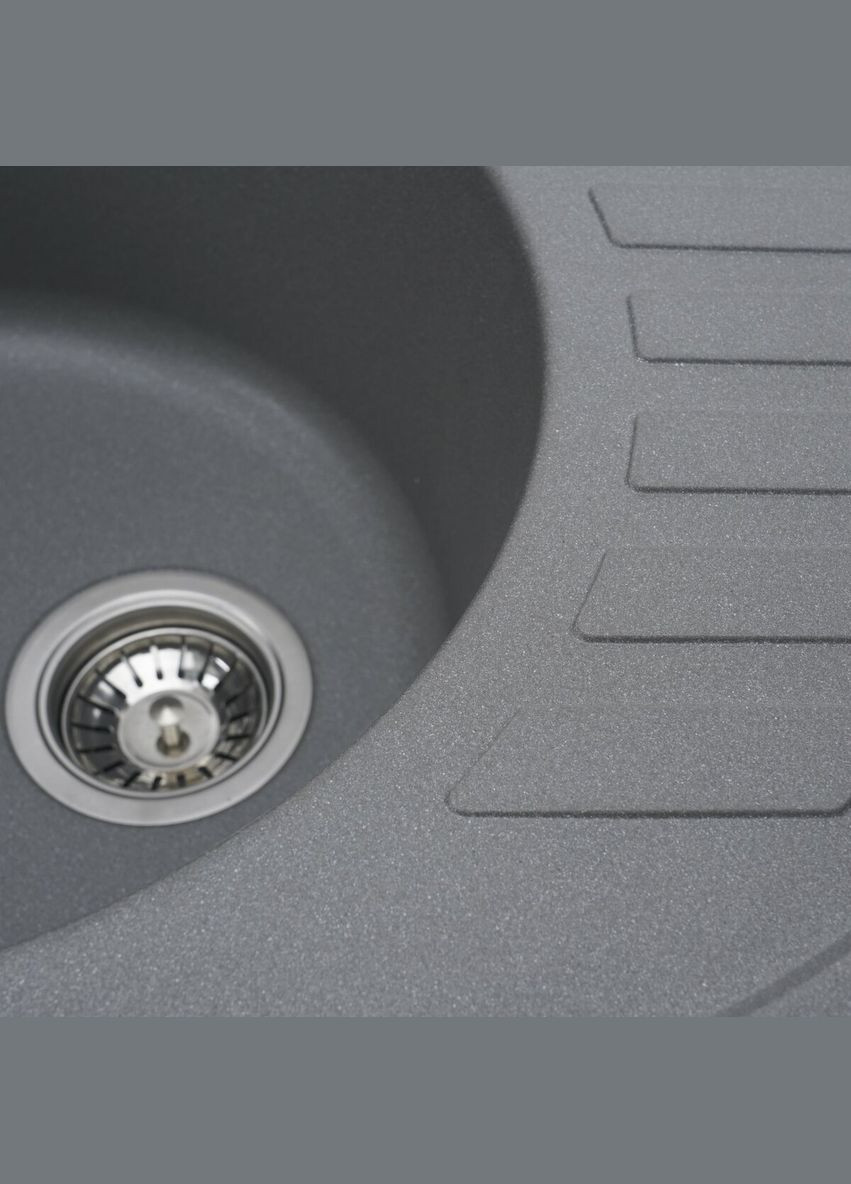 Гранитная мойка для кухни 6250 SOUL матовая Серый муссон Platinum (336937432)