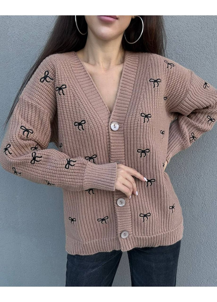 Светло-коричневый демисезонный кардиган DK/DL Мода без кордонів