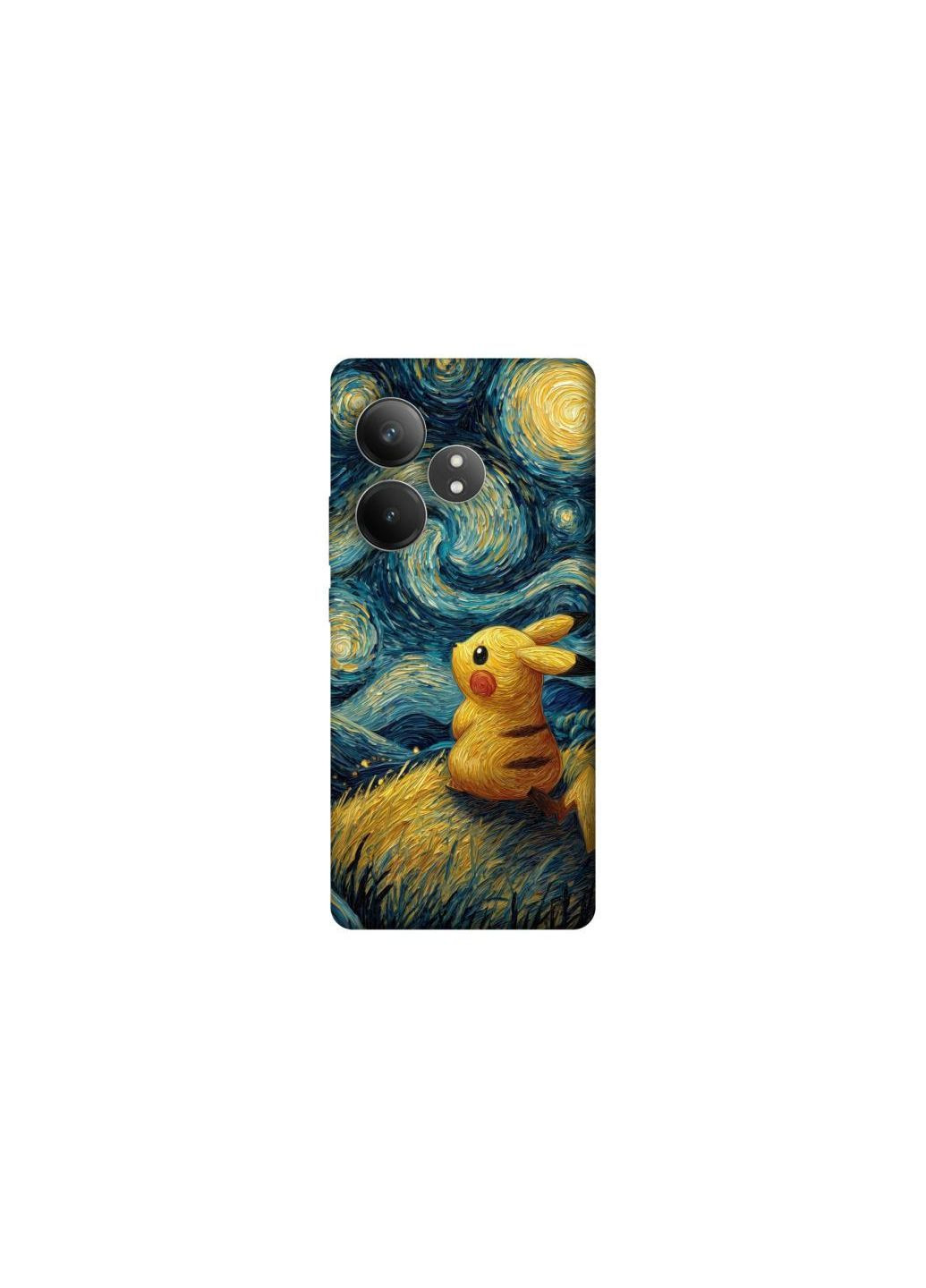 Чехол на Realme GT Neo 6 Pikachu and Van Gogh Frontalka (362033460)