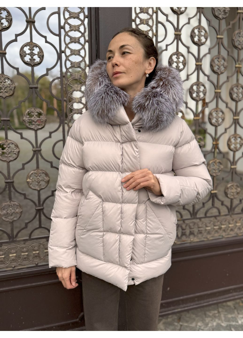 Бежевий зимній Пуховик Sifurs